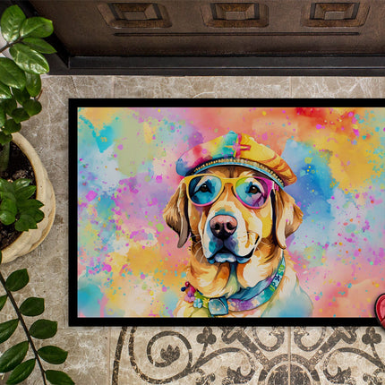 Yellow Labrador Hippie Dawg Doormat