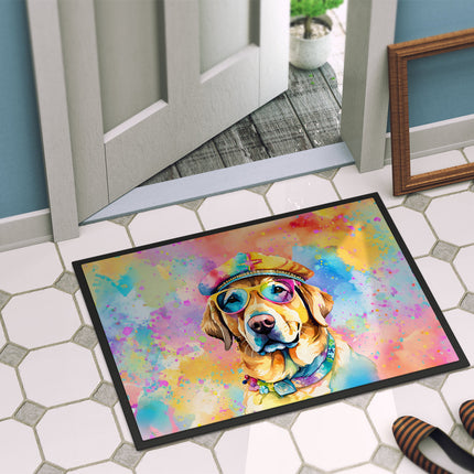 Yellow Labrador Hippie Dawg Doormat