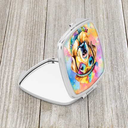 Yellow Labrador Hippie Dawg Compact Mirror