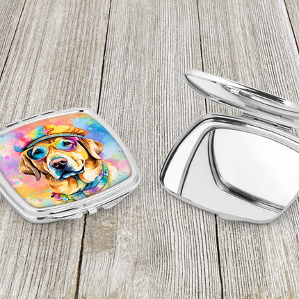Yellow Labrador Hippie Dawg Compact Mirror