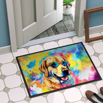 Yellow Labrador Hippie Dawg Doormat