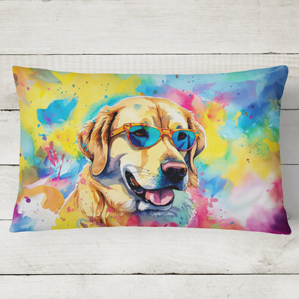 Yellow Labrador Hippie Dawg Throw Pillow