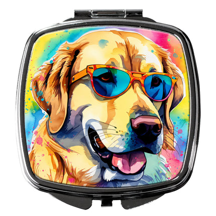 Yellow Labrador Hippie Dawg Compact Mirror