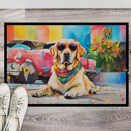 Yellow Labrador Hippie Dawg Doormat