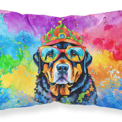 Rottweiler Hippie Dawg Standard Pillowcase