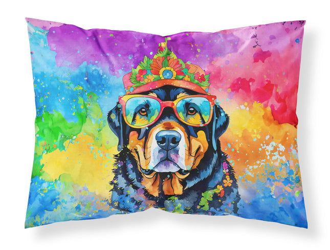 Rottweiler Hippie Dawg Standard Pillowcase