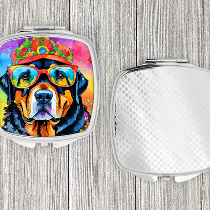 Rottweiler Hippie Dawg Compact Mirror