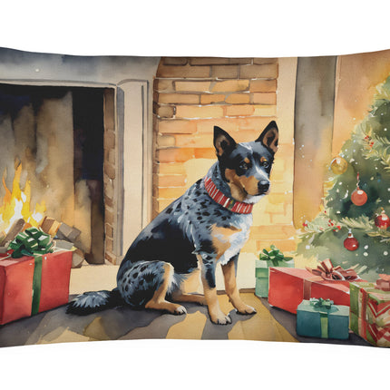 Australian Cattle Dog Cozy Christmas Throw Pillow
