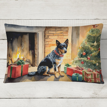 Australian Cattle Dog Cozy Christmas Throw Pillow