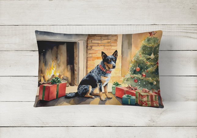 Australian Cattle Dog Cozy Christmas Throw Pillow