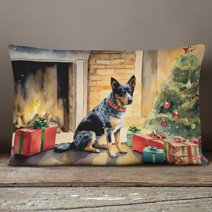 Australian Cattle Dog Cozy Christmas Throw Pillow