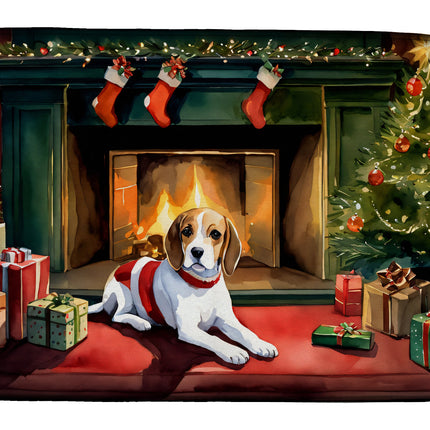 Beagle Cozy Christmas Dish Drying Mat