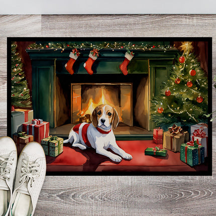 Beagle Cozy Christmas Doormat
