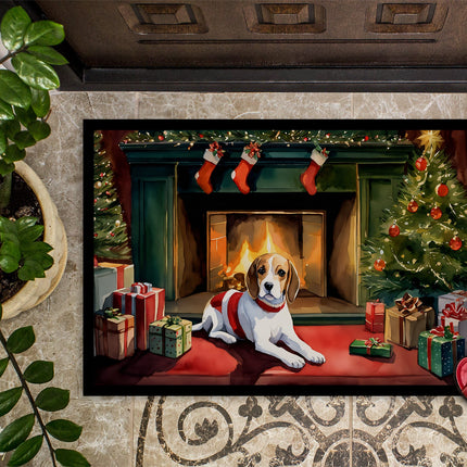 Beagle Cozy Christmas Doormat