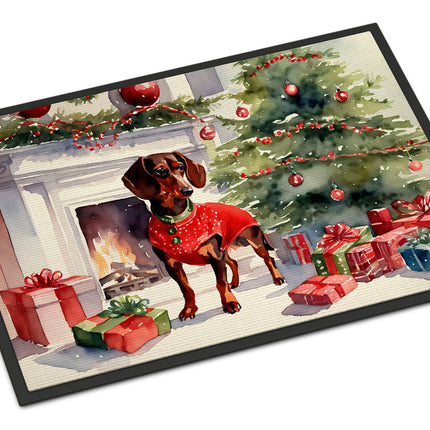 Dachshund Cozy Christmas Doormat