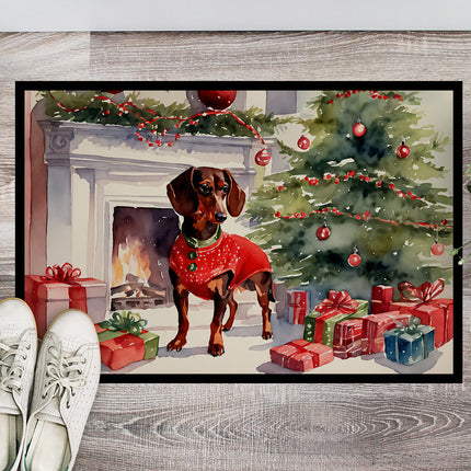 Dachshund Cozy Christmas Doormat