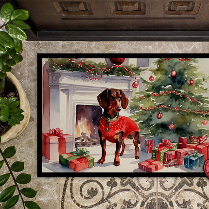 Dachshund Cozy Christmas Doormat