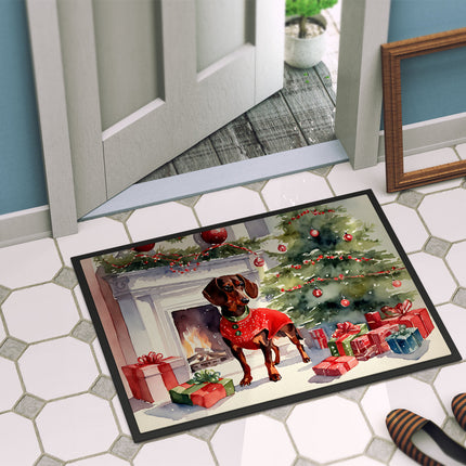 Dachshund Cozy Christmas Doormat