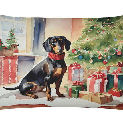 Dachshund Cozy Christmas Throw Pillow