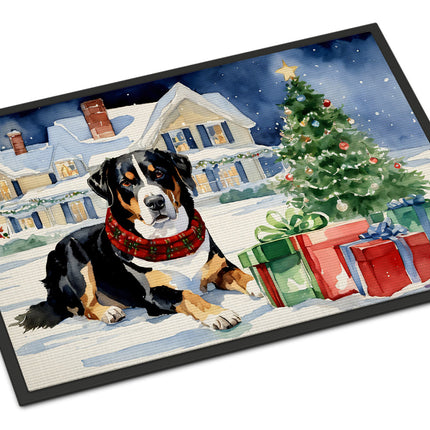 Entlebucher Mountain Dog Cozy Christmas Doormat