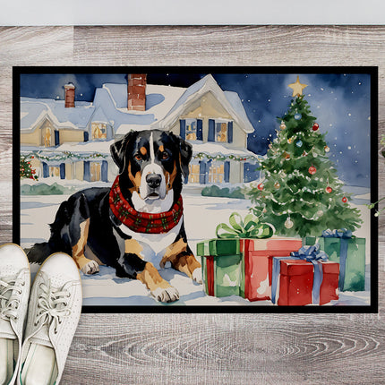 Entlebucher Mountain Dog Cozy Christmas Doormat