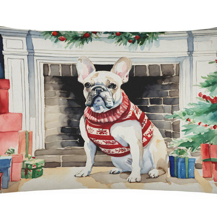 French Bulldog Cozy Christmas Throw Pillow