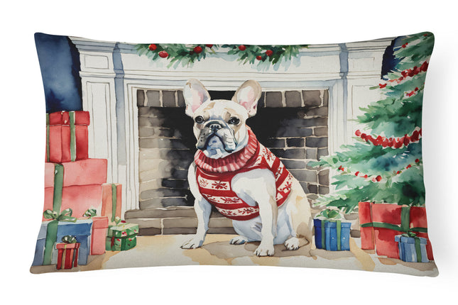 French Bulldog Cozy Christmas Throw Pillow