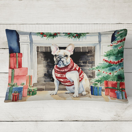French Bulldog Cozy Christmas Throw Pillow