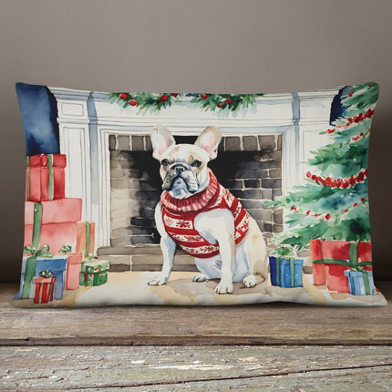 French Bulldog Cozy Christmas Throw Pillow