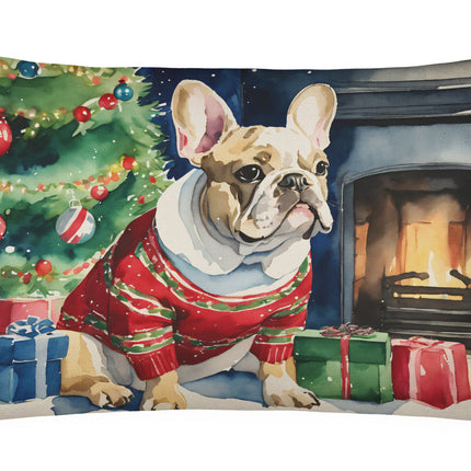 French Bulldog Cozy Christmas Throw Pillow
