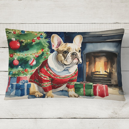 French Bulldog Cozy Christmas Throw Pillow