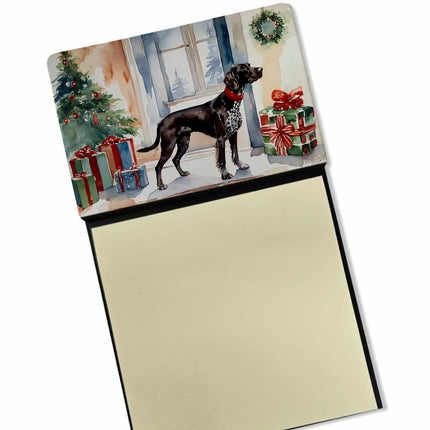 German Shorthaired Pointer Cozy Christmas Sticky Note Holder