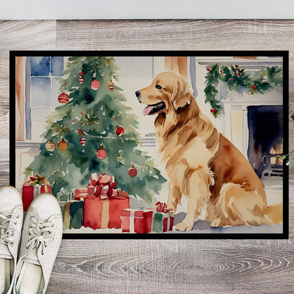 Golden Retriever Cozy Christmas Doormat