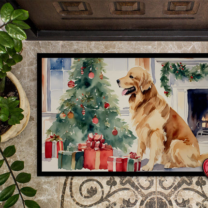Golden Retriever Cozy Christmas Doormat