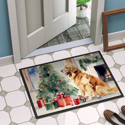Golden Retriever Cozy Christmas Doormat