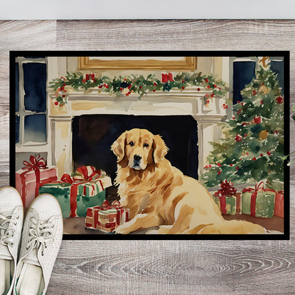 Golden Retriever Cozy Christmas Doormat