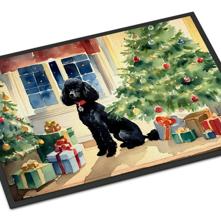 Poodle Cozy Christmas Doormat