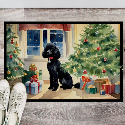 Poodle Cozy Christmas Doormat