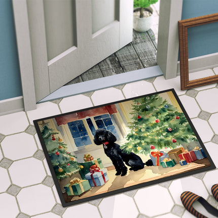 Poodle Cozy Christmas Doormat