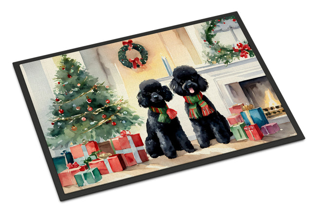 Poodle Cozy Christmas Doormat