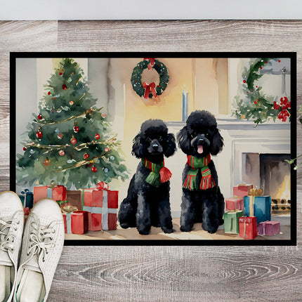 Poodle Cozy Christmas Doormat