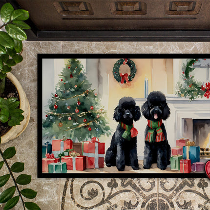 Poodle Cozy Christmas Doormat