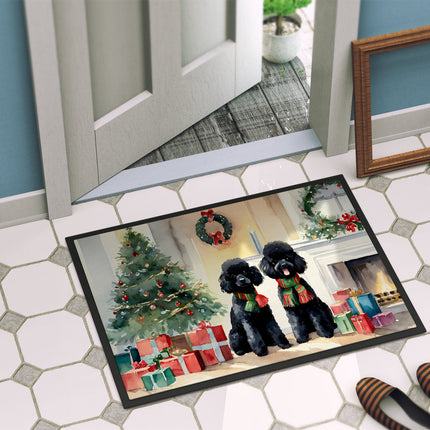 Poodle Cozy Christmas Doormat