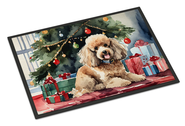 Poodle Cozy Christmas Doormat