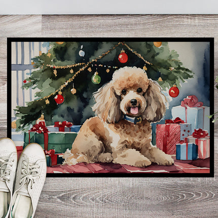 Poodle Cozy Christmas Doormat