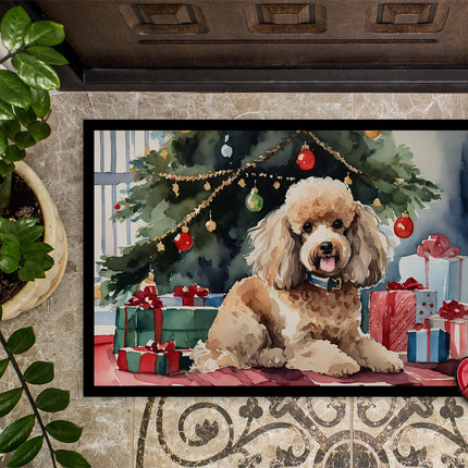 Poodle Cozy Christmas Doormat