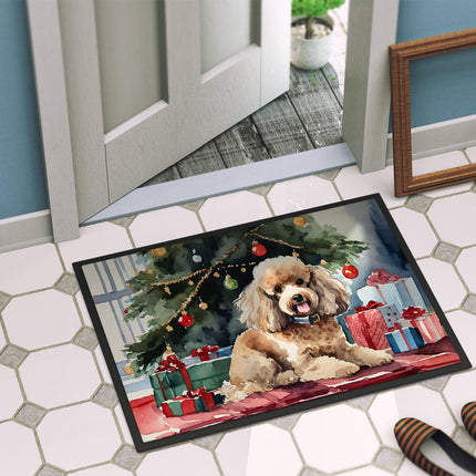 Poodle Cozy Christmas Doormat