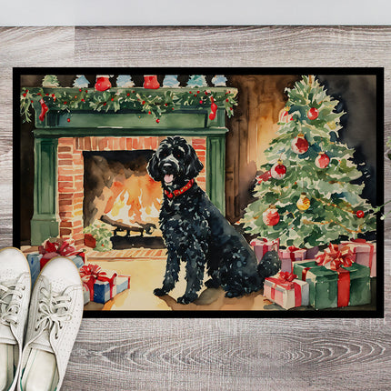 Portuguese Water Dog Cozy Christmas Doormat