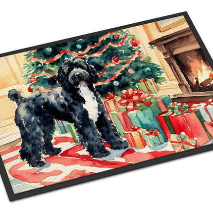 Portuguese Water Dog Cozy Christmas Doormat
