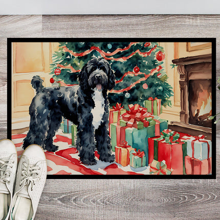 Portuguese Water Dog Cozy Christmas Doormat